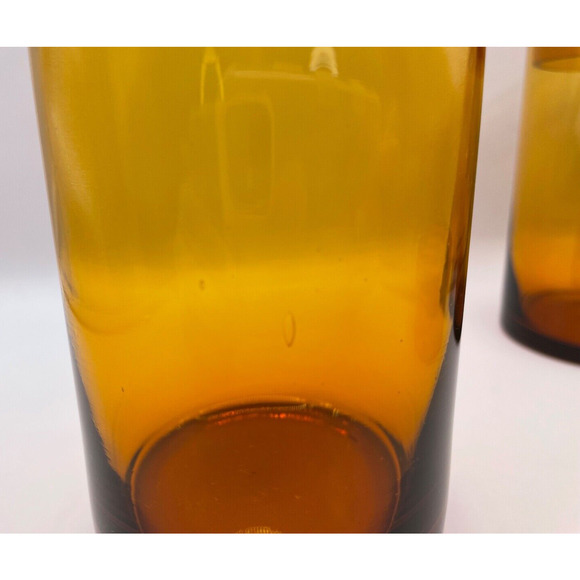 Home America Amber Glass With Lid, Retro Style Set of 2 - Picture 6 of 11
